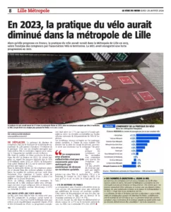 En 2023, la pratique du vélo a diminué à Lille