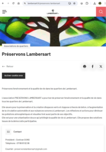 Association sur le site de la ville de Lambersart
