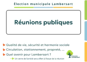Réunions publiques novembre 2025
