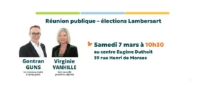 Réunion publique spéciale élection Lambersart – samedi 7 mars 2026